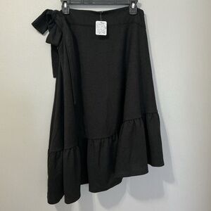 NWT Free People Asymmetrical Side Tie Boho Ruffle Skirt M